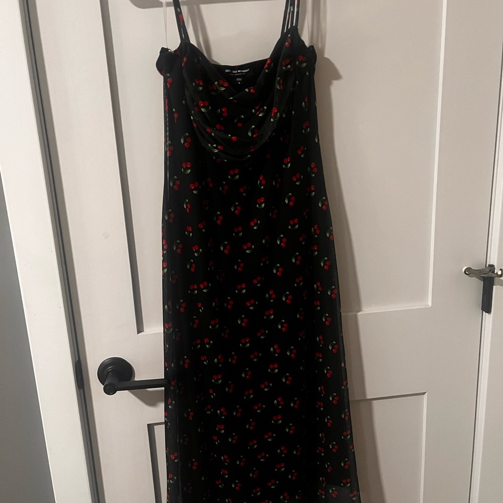 See You Monday Women's Black and Red Dress